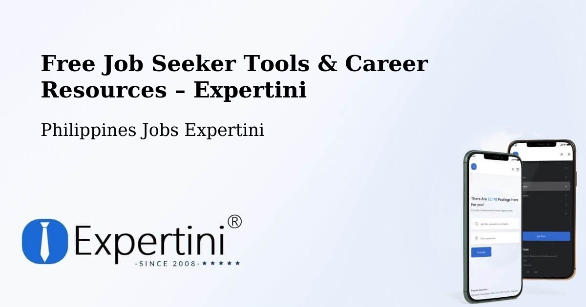 Free Job Seeker Tools & Career Resources – Las Piñas - Las Piñas, Philippines Jobs Expertini
